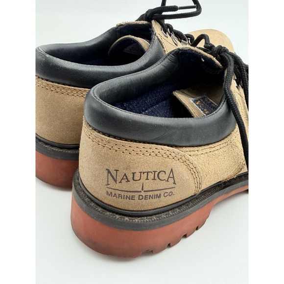 Vintage 90s Y2K Nautica Alarm Tan Suede Hiker Shoes Boots Mens Size 9.5 Hip Hop main image 7